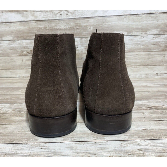 Jack Erwin Shoes Mens 12 Brown Suede Ankle Boots Laced Preppy main image 5